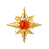 8 Point Burst - 14K Gold Stone Threadless/Threaded End