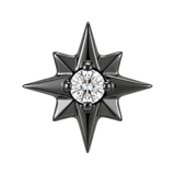 8 Point Burst - 14K Gold Stone Threadless/Threaded End