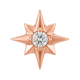 8 Point Burst - 14K Gold Stone Threadless/Threaded End