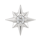 8 Point Burst - 14K Gold Stone Threadless/Threaded End