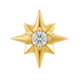 8 Point Burst - 14K Gold Stone Threadless/Threaded End