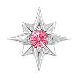 8 Point Burst - 14K Gold Stone Threadless/Threaded End