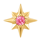 8 Point Burst - 14K Gold Stone Threadless/Threaded End