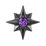 8 Point Burst - 14K Gold Stone Threadless/Threaded End