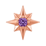 8 Point Burst - 14K Gold Stone Threadless/Threaded End