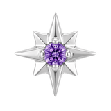 8 Point Burst - 14K Gold Stone Threadless/Threaded End