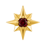 8 Point Burst - 14K Gold Stone Threadless/Threaded End