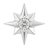 8 Point Burst - 14K Gold Stone Threadless/Threaded End