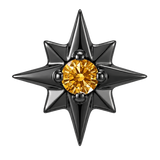 8 Point Burst - 14K Gold Stone Threadless/Threaded End