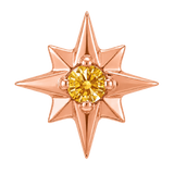 8 Point Burst - 14K Gold Stone Threadless/Threaded End