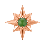 8 Point Burst - 14K Gold Stone Threadless/Threaded End