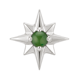 8 Point Burst - 14K Gold Stone Threadless/Threaded End