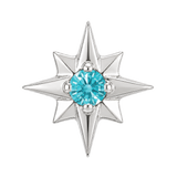 8 Point Burst - 14K Gold Stone Threadless/Threaded End