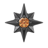 8 Point Burst - 14K Gold Stone Threadless/Threaded End