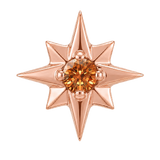 8 Point Burst - 14K Gold Stone Threadless/Threaded End