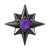 8 Point Burst - 14K Gold Stone Threadless/Threaded End