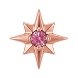 8 Point Burst - 14K Gold Stone Threadless/Threaded End