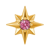 8 Point Burst - 14K Gold Stone Threadless/Threaded End