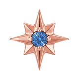 8 Point Burst - 14K Gold Stone Threadless/Threaded End