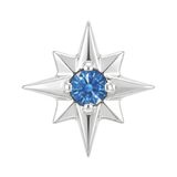 8 Point Burst - 14K Gold Stone Threadless/Threaded End