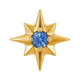 8 Point Burst - 14K Gold Stone Threadless/Threaded End