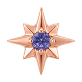 8 Point Burst - 14K Gold Stone Threadless/Threaded End