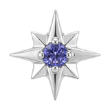 8 Point Burst - 14K Gold Stone Threadless/Threaded End