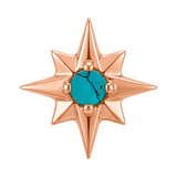 8 Point Burst - 14K Gold Stone Threadless/Threaded End