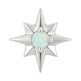 8 Point Burst - 14K Gold Stone Threadless/Threaded End