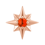 8 Point Burst - 14K Gold Stone Threadless/Threaded End - piercing-zone.com
