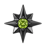 8 Point Burst - 14K Gold Stone Threadless/Threaded End - piercing-zone.com