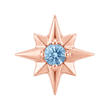 8 Point Burst - 14K Gold Stone Threadless/Threaded End - piercing-zone.com