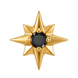 8 Point Burst - 14K Gold Stone Threadless/Threaded End - piercing-zone.com