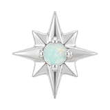 8 Point Burst - 14K Gold Stone Threadless/Threaded End - piercing-zone.com