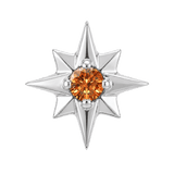 8 Point Burst - 14K Gold Stone Threadless/Threaded End - piercing-zone.com