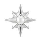 8 Point Burst - 14K Gold Stone Threadless/Threaded End - piercing-zone.com