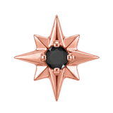 8 Point Burst - 14K Gold Stone Threadless/Threaded End - piercing-zone.com