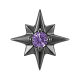 8 Point Burst - 14K Gold Stone Threadless/Threaded End - piercing-zone.com
