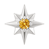 8 Point Burst - 14K Gold Stone Threadless/Threaded End - piercing-zone.com