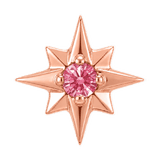 8 Point Burst - 14K Gold Stone Threadless/Threaded End - piercing-zone.com