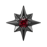 8 Point Burst - 14K Gold Stone Threadless/Threaded End - piercing-zone.com