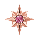 8 Point Burst - 14K Gold Stone Threadless/Threaded End - piercing-zone.com