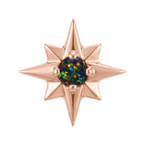 8 Point Burst - 14K Gold Stone Threadless/Threaded End - piercing-zone.com