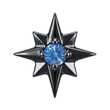 8 Point Burst - 14K Gold Stone Threadless/Threaded End - piercing-zone.com