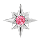 8 Point Burst - 14K Gold Stone Threadless/Threaded End - piercing-zone.com