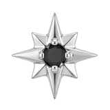 8 Point Burst - 14K Gold Stone Threadless/Threaded End - piercing-zone.com