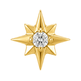8 Point Burst - 14K Gold Stone Threadless/Threaded End - piercing-zone.com