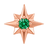 8 Point Burst - 14K Gold Stone Threadless/Threaded End - piercing-zone.com