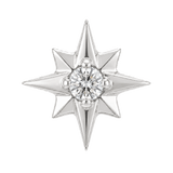 8 Point Burst - 14K Gold Stone Threadless/Threaded End - piercing-zone.com