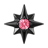 8 Point Burst - 14K Gold Stone Threadless/Threaded End - piercing-zone.com